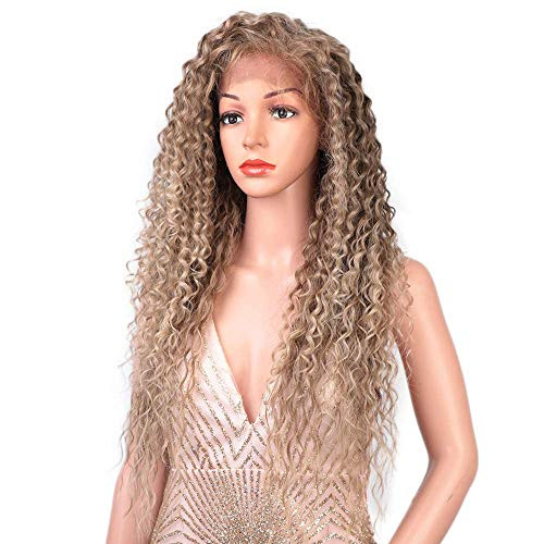 AISI HAIR Long Blonde Curly Lace Front Wigs With Baby Hair Pre Plucked Natural Hairline 13x6 Synthetic Lace Wigs Heat Resistant Fiber for Black Women Blonde AISI HAIR Long Blonde Curly Lace Front Wigs With Baby Hair Pre Plucked Natural Hairline 13x6 Synthetic Lace Wigs Heat Resistant Fiber for Black Women Blonde