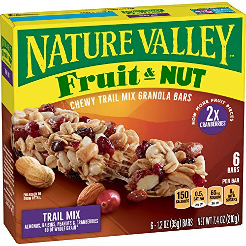 Nature Valley Chewy Granola Bar Trail Mix Fruit and Nut 6 Bars 12 oz Nature Valley Chewy Granola Bar Trail Mix Fruit and Nut 6 Bars 12 oz