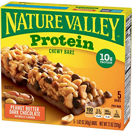 Nature Valley Protein Chewy Bars Peanut Butter Dark Chocolate 5 Ct Nature Valley Protein Chewy Bars Peanut Butter Dark Chocolate 5 Ct