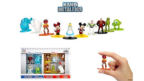 Nano Metalfigs 98855 Disney & Pixar Miniature Die-Cast Figures (10 Piece), 1.65", Multicolor Nano Metalfigs 98855 Disney & Pixar Miniature Die-Cast Figures (10 Piece), 1.65", Multicolor