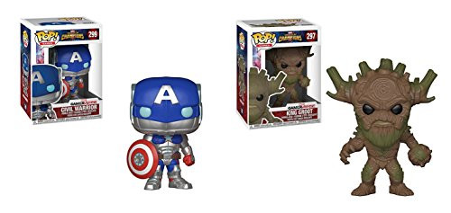 Funko POP! Games Marvel Gamer Verse Contest of Champions: Civil Warrior and King Groot Toy Action Figure - 2 POP BUNDLE