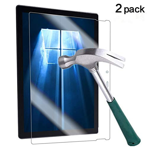 Surface Pro 4 Screen Protector,TANTEK [HD-Clear][Anti-Scratch][Anti-Glare][Anti-Fingerprint] Tempered Glass Screen Protector for Microsoft Surface Pro 4 12.3 inch (2015),-[2Pack]