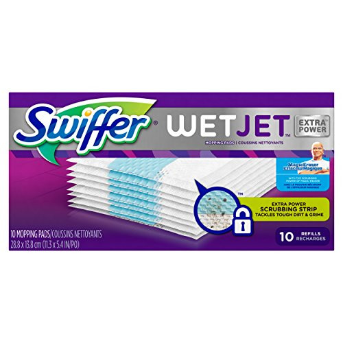 Swiffer WetJet Hardwood Floor Spray Mop Pad Refill Extra Power 10 Count