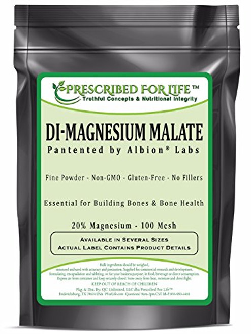Prescribed for Life Magnesium  DiMagnesium Malate Powder  20 Mg by Albion 12 oz 340 g