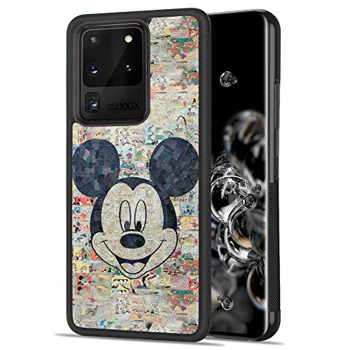 DISNEY COLLECTION Samsung Galaxy S20 Ultra Case 69 inch Mickey Manga Cartoon Cute Pattern Black Side Tire Texture NonSlip Design Shockproof Protective Cover for Samsung Galaxy S20 Ultra?2020?