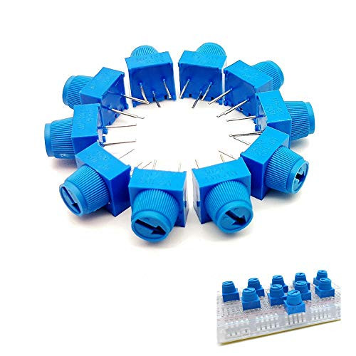 DIKAVS 10PCS Breadboard Trim Potentiometer with Knob 10K for Arduino