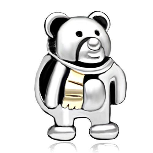 CharmSStory Lover Funny Teddy Bear Charm Beads Charmss for Bracelets