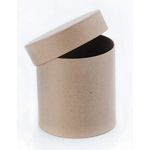 Darice Paper Mache Box Round with Lid 4 x 4 inch 3Pack 280546FCAS