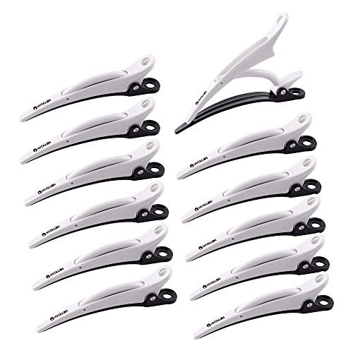 HYOUJIN 12pcs White Styling Hair Clips Hairdresser Sectioning Clip For Hair Salon and Barber Sectioning Dividing Tightly Grip Hair Crocodile Hairpins HYOUJIN 12pcs White Styling Hair Clips Hairdresser Sectioning Clip For Hair Salon and Barber Sectioning Dividing Tightly Grip Hair Crocodile Hairpins