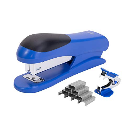 Deli Stapler Value Pack Desktop Standard Staplers 20 Sheet Capacity Includes Staples  Staple Remover Blue