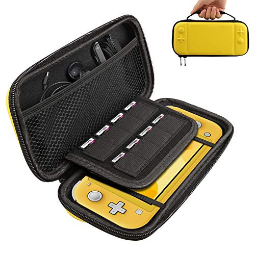 Carrying Case for Nintendo Switch Lite Portable Travel Carry Case Hard Shell 2 in 1 Accessories Kit for Nintendo Switch Lite 2019 with 8 Game Cartridges