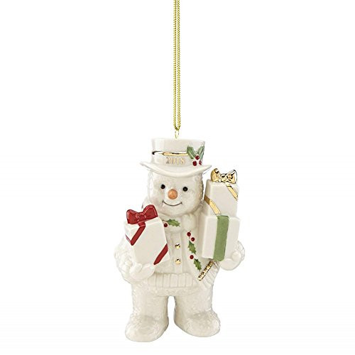 Lenox 2018 Gifts Galore Snowman Ornament