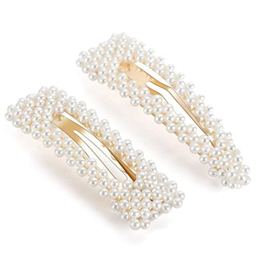 KINGMAS 2 Pack Pearl Hair Clips Large Hair Pins Barrette Ties for Women Girls Handmade Fashion Pearl Hair Accessories Hair Clips for Party Wedding Daily 2 Pcs A KINGMAS 2 Pack Pearl Hair Clips Large Hair Pins Barrette Ties for Women Girls Handmade Fashion Pearl Hair Accessories Hair Clips for Party Wedding Daily 2 Pcs A
