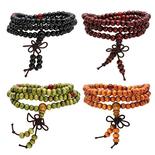 Eigso 6mm Wood Bracelet Link Wrist Necklace Tibetan Buddhist 108 Beads Prayer Mala Chinese Knot Eigso 6mm Wood Bracelet Link Wrist Necklace Tibetan Buddhist 108 Beads Prayer Mala Chinese Knot