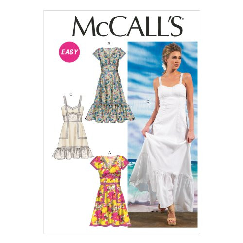 McCall Pattern Company M6749 Misses' Lined Dresses Sewing Template, Size A5 (6-8-10-12-14)