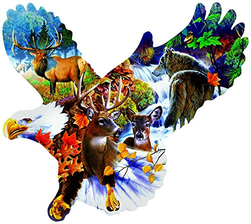 Forest Eagle Shaped 1000 Piece Jigsaw Puzzle by SunsOut