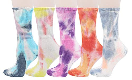 Lovful Cotton Socks for women Funny Cute Crew Socks Women Tie Dye Socks 5 Pairs Lovful Cotton Socks for women Funny Cute Crew Socks Women Tie Dye Socks 5 Pairs