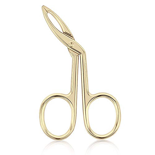 Eyebrow Tweezers Scissors Shaped Eyebrow Straight Tip Tweezers Clip Flat Tip Tweezers Hair Plucker Straight Tip Hairgripping Eyebrow Gold