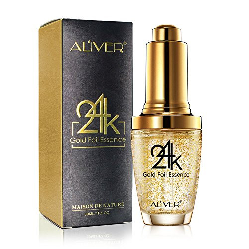 24K Gold Foil Essence Anti Aging  Wrinkle Moisturizing Firming Face Serum Treatment for Women Skin Care Hyaluronic Acid Liquid 30ml