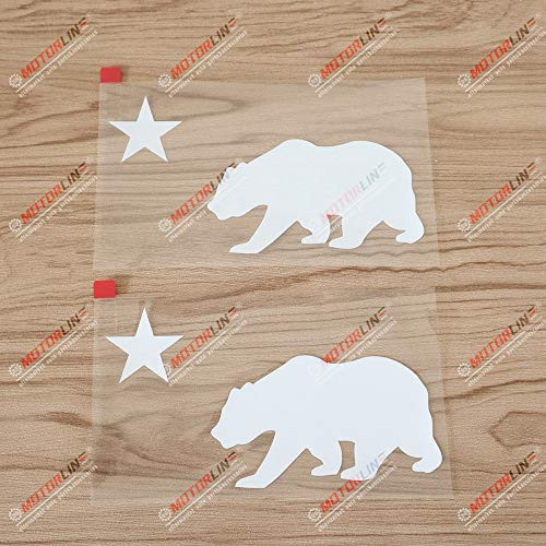 3S MOTORLINE 2X White 6 California Star and Bear Decal Sticker Cali Republic Car Computer Window Vinyl 3S MOTORLINE 2X White 6 California Star and Bear Decal Sticker Cali Republic Car Computer Window Vinyl