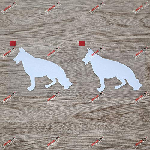 3S MOTORLINE 2X White 4 German Shepherd Dog Decal Vinyl Sticker Car Laptop Window Style a 3S MOTORLINE 2X White 4 German Shepherd Dog Decal Vinyl Sticker Car Laptop Window Style a