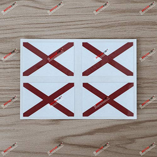 4X Glossy 4 Inches Alabama State Flag AL USA Decal Vinyl Sticker Car Laptop Window 4X Glossy 4 Inches Alabama State Flag AL USA Decal Vinyl Sticker Car Laptop Window