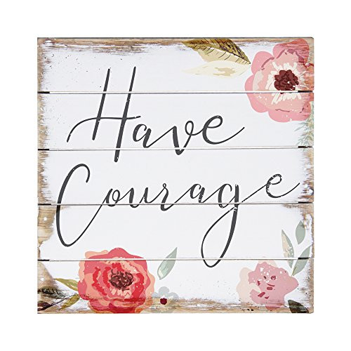 Sincere Surroundings Perfect Pallet Petites 8" x 8" Wood Sign, Have Courage