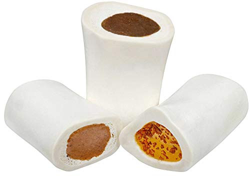 Filled Dog Bones Flavors Peanut Butter Cheese Bacon Beef etc Made in USA Stuffed Bulk 3 to 6 Femur Dog Dental Treats Chews American Made Variety Pack Small 3 3 Flavors Filled Dog Bones Flavors Peanut Butter Cheese Bacon Beef etc Made in USA Stuffed Bulk 3 to 6 Femur Dog Dental Treats Chews American Made Variety Pack Small 3 3 Flavors