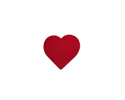 50 Pack Red Ribbon Awareness Silicone Heart Pins 50 Pins in a Bag