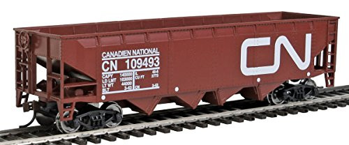 Walthers Trainline Offset Hopper - Ready to Run -- Canadian National (brown, white; Large Logo) HO Scale