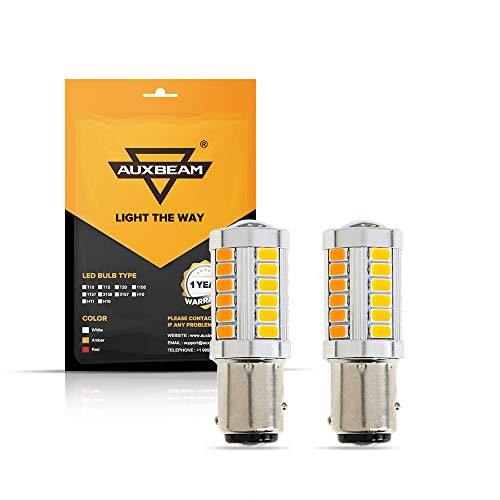Auxbeam Super Bright LED 1157 Led Light Bulb P215W BAY15D LED Bulbs with 33SMD 5730 Chipsets for Brake Turn Parking Reverse and Back up lights Yellow