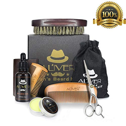 Beard Kit for Men Grooming & Care with Unscented Beard Growth Oil,Beard Balm,Beard Comb,Beard Brush,Beard Scissor 100% Natural & Organic Beard Kit for Men Grooming & Care with Unscented Beard Growth Oil,Beard Balm,Beard Comb,Beard Brush,Beard Scissor 100% Natural & Organic