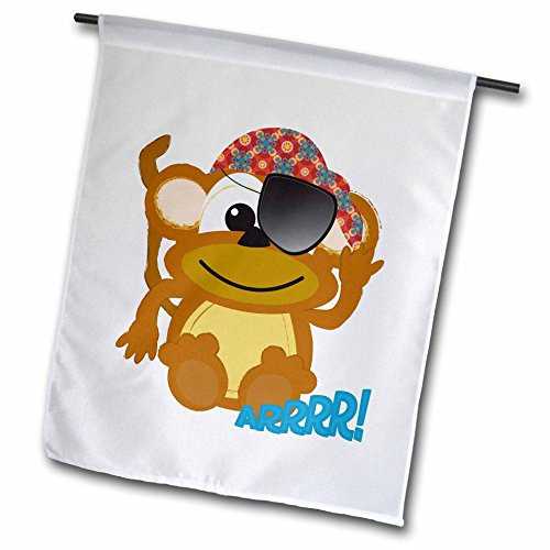 3dRose fl1020371 Cute Goofkins Monkey Pirate Cartoon Garden Flag 12 by 18Inch 3dRose fl1020371 Cute Goofkins Monkey Pirate Cartoon Garden Flag 12 by 18Inch