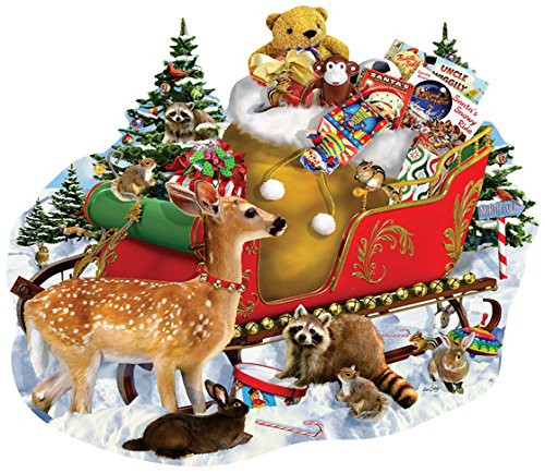 A Stop along the Way 1000 Piece Shaped Jigsaw Puzzle by SunsOut - Christmas Theme