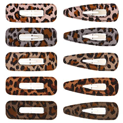 Folora 10pcs Women Girls Vintage Leopard Snap Barrettes Leopard Print Hair Clips Style E Folora 10pcs Women Girls Vintage Leopard Snap Barrettes Leopard Print Hair Clips Style E