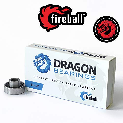 Fireball Dragon Precision Skateboard Bearings  608 Bearing for Skateboards Longboards Inline Skates Roller Skates Spinners Built 8