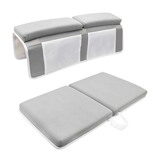 Freehawk Baby Bath Kneeling Pad Bath Kneeler and Elbow Rest AntiSlip Bathing Kneeling Mat Thick Quick Drying Bathtub Kneeler Pad for Baby or Pet Tub Bathing Bathroom Time