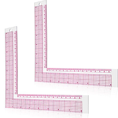 Plastic Sewing Ruler LSquare Curve Ruler Sewing Measure Tailor Ruler Clear Sewing Ruler for Tailor Craft Tool Drawing Measuring Supplies 2