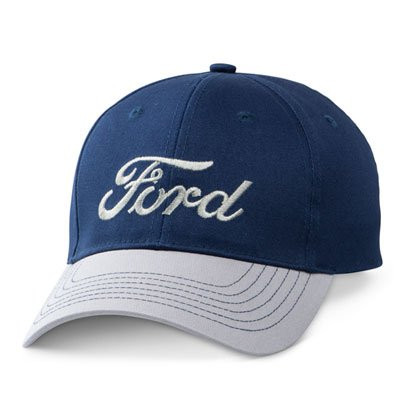 Gregs Automotive Ford Blue and Gray Hat Cap  Bundle with Driving Style Decal
