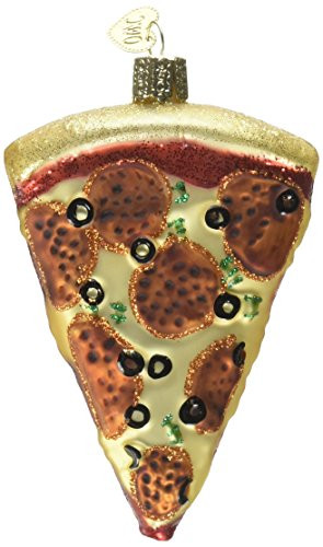 Old World Christmas Pizza Slice Glass Blown Ornament