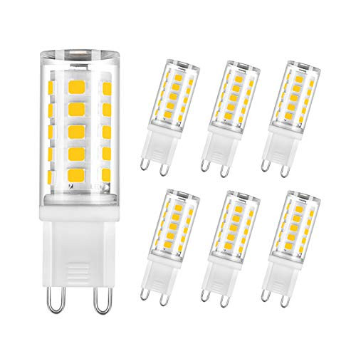 SumVibe G9 LED Bulb 4W 40W G9 Halogen Bulb Replacement NonDimmable Daylight White 6000K G9 LED 6Pack