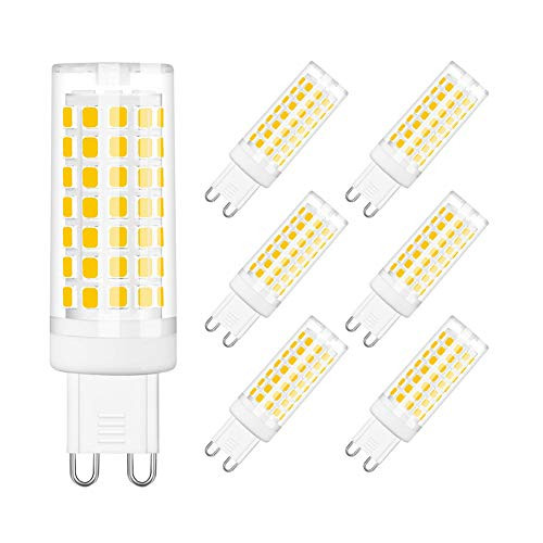 SumVibe G9 LED Bulb 6W G9 LED Bulb Dimmable G9 Halogen Bulb 60 Watt Equivalent Daylight White 6000K G9 Bulb 550 Lumen6Pack SumVibe G9 LED Bulb 6W G9 LED Bulb Dimmable G9 Halogen Bulb 60 Watt Equivalent Daylight White 6000K G9 Bulb 550 Lumen6Pack