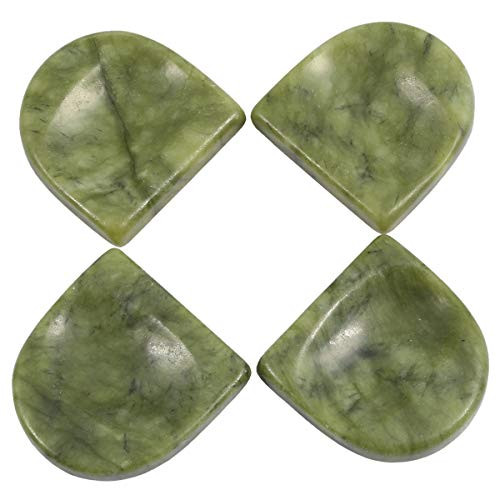 mookaitedecor Green Jade Thumb Worry Stone Pocket Palm Stones Crystal Healing Reiki Stress Relief Pack of 4 Semicircle Shape mookaitedecor Green Jade Thumb Worry Stone Pocket Palm Stones Crystal Healing Reiki Stress Relief Pack of 4 Semicircle Shape