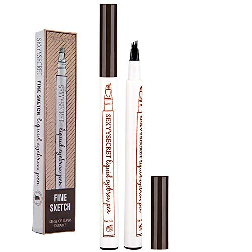 Waterproof Eyebrow Tattoo Pen Microblading Eyebrow Pen Makeup with a MicroFork Tip Applicator Sketch Liquid Eyebrow Pencil