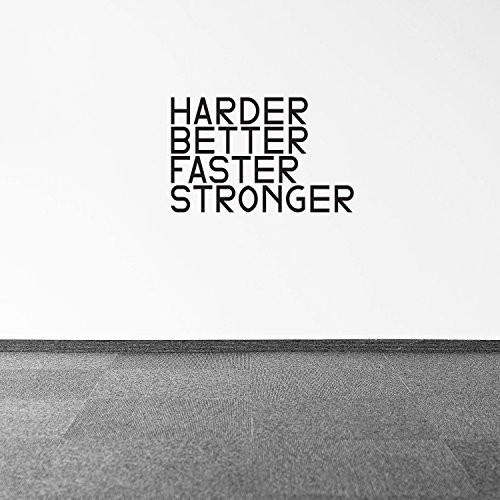 Harder, Better, Faster, Stronger - Inspirational Quotes Wall Art Decal - 15" x 23" Decoration Vinyl Sticker - Life Quote Vinyl Decal - Gym Wall Vinyl Sticker - Trendy Wall Art Harder, Better, Faster, Stronger - Inspirational Quotes Wall Art Decal - 15" x 23" Decoration Vinyl Sticker - Life Quote Vinyl Decal - Gym Wall Vinyl Sticker - Trendy Wall Art