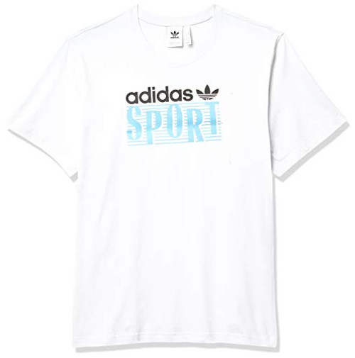 adidas Originals Mens Linear Tee White XLarge adidas Originals Mens Linear Tee White XLarge