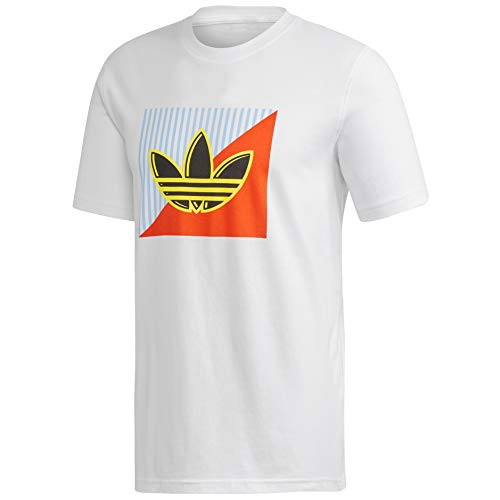 adidas Originals Mens Diagonal Logo Tee White Large adidas Originals Mens Diagonal Logo Tee White Large