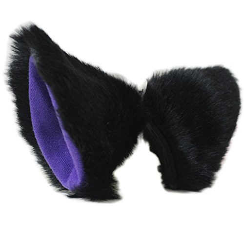 Happylifehere Long Fur Fox Cat Ears Hair Clip Anime Neko Cosplay Halloween Costume