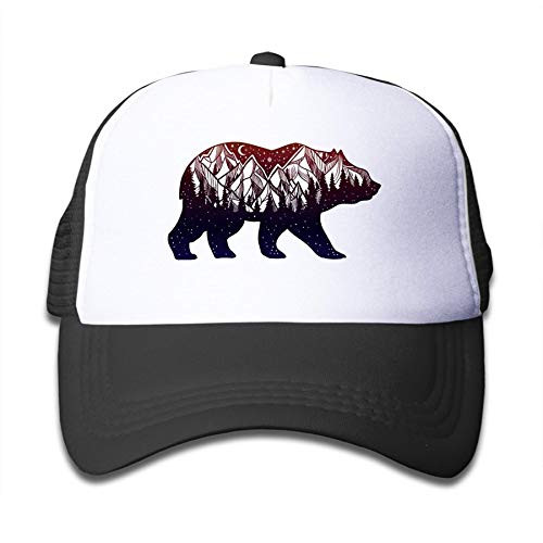 Waldeal Big Boys Bear Forest Mountain Trucker Mesh Hat Adjustable Baseball Cap