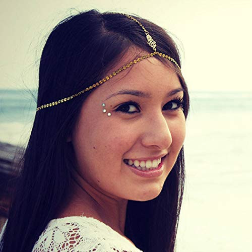 Haloty Boho Fatima Pendant Headchain Gold Sequins Eypsy Headpieces Indian Festival Hair Jewelry Hamsa Hand Forehead Hair Accessories for Women and Girls Haloty Boho Fatima Pendant Headchain Gold Sequins Eypsy Headpieces Indian Festival Hair Jewelry Hamsa Hand Forehead Hair Accessories for Women and Girls